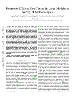 Parameter-Efficient Fine-Tuning in Large Models: A Survey of Methodologies