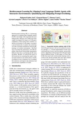 Reinforcement Learning for Aligning Large Language Models Agents with
  Interactive Environments: Quantifying and Mitigating Prompt Overfitting