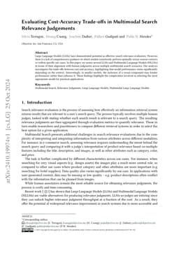 Evaluating Cost-Accuracy Trade-offs in Multimodal Search Relevance
  Judgements