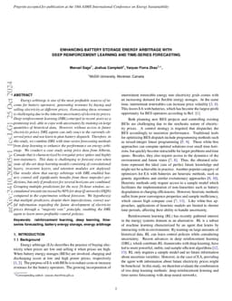 Enhancing Battery Storage Energy Arbitrage with Deep Reinforcement
  Learning and Time-Series Forecasting