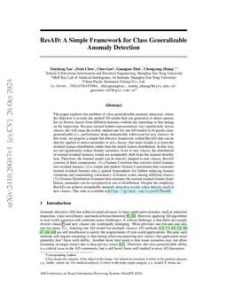 ResAD: A Simple Framework for Class Generalizable Anomaly Detection