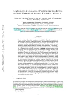 LinBridge: A Learnable Framework for Interpreting Nonlinear Neural
  Encoding Models