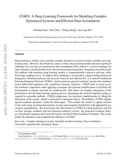 CGKN: A Deep Learning Framework for Modeling Complex Dynamical Systems and Efficient Data Assimilation