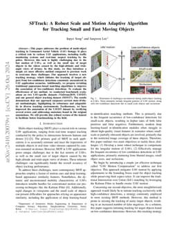 SFTrack: A Robust Scale and Motion Adaptive Algorithm for Tracking Small
  and Fast Moving Objects