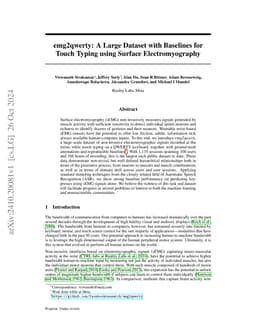 emg2qwerty: A Large Dataset with Baselines for Touch Typing using Surface Electromyography