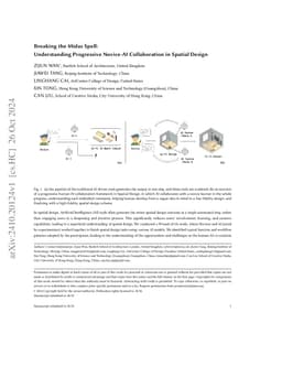 Breaking the Midas Spell:Understanding Progressive Novice-AI
  Collaboration in Spatial Design