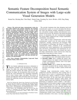 Semantic Feature Decomposition based Semantic Communication System of
  Images with Large-scale Visual Generation Models