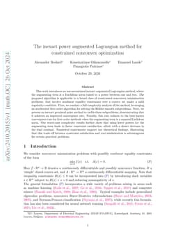 The inexact power augmented Lagrangian method for constrained nonconvex
  optimization