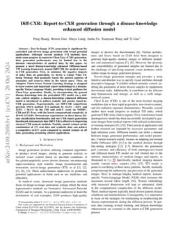 Diff-CXR: Report-to-CXR generation through a disease-knowledge enhanced
  diffusion model