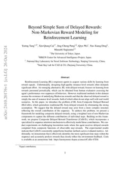 Beyond Simple Sum of Delayed Rewards: Non-Markovian Reward Modeling for
  Reinforcement Learning