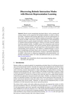 Discovering Robotic Interaction Modes with Discrete Representation
  Learning
