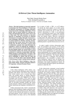 AI-Driven Cyber Threat Intelligence Automation