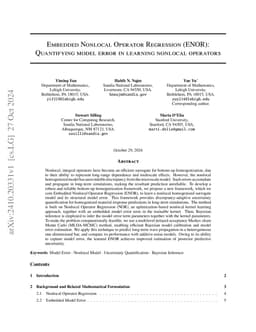 Embedded Nonlocal Operator Regression (ENOR): Quantifying model error in
  learning nonlocal operators