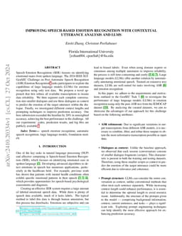 Improving Speech-based Emotion Recognition with Contextual Utterance
  Analysis and LLMs