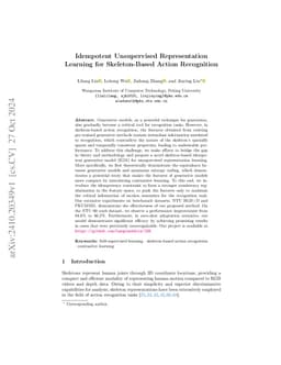 Idempotent Unsupervised Representation Learning for Skeleton-Based
  Action Recognition