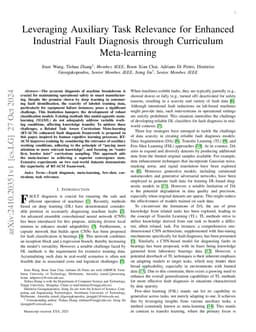 Leveraging Auxiliary Task Relevance for Enhanced Industrial Fault
  Diagnosis through Curriculum Meta-learning