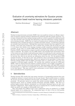 Evaluation of uncertainty estimations for Gaussian process regression based machine learning interatomic potentials