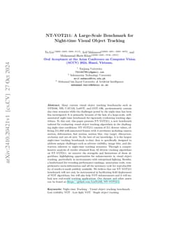 NT-VOT211: A Large-Scale Benchmark for Night-time Visual Object Tracking
