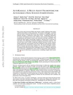 AutoKaggle: A Multi-Agent Framework for Autonomous Data Science
  Competitions