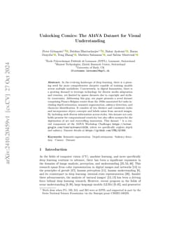 Unlocking Comics: The AI4VA Dataset for Visual Understanding