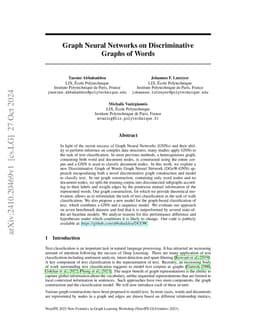 Graph Neural Networks on Discriminative Graphs of Words