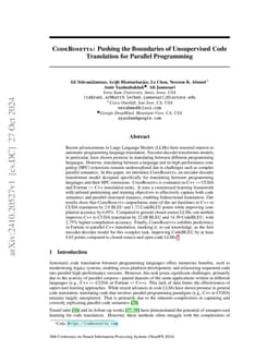 CodeRosetta: Pushing the Boundaries of Unsupervised Code Translation for
  Parallel Programming