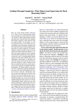Guiding Through Complexity: What Makes Good Supervision for Hard Math Reasoning Tasks?