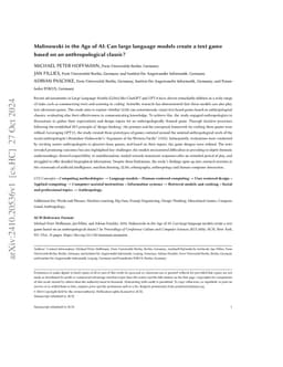Malinowski in the Age of AI: Can large language models create a text
  game based on an anthropological classic?
