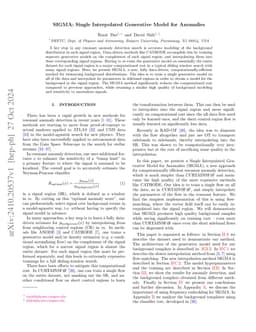 SIGMA: Single Interpolated Generative Model for Anomalies