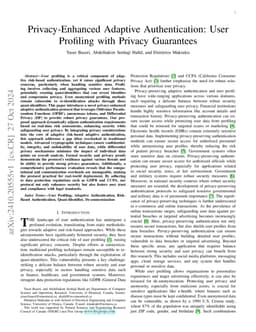 Privacy-Enhanced Adaptive Authentication: User Profiling with Privacy
  Guarantees