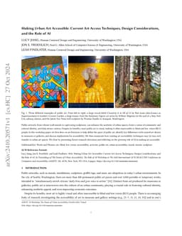 Making Urban Art Accessible: Current Art Access Techniques, Design
  Considerations, and the Role of AI