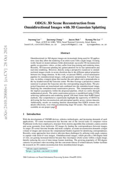 ODGS: 3D Scene Reconstruction from Omnidirectional Images with 3D
  Gaussian Splattings