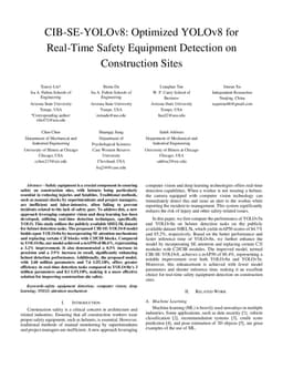CIB-SE-YOLOv8: Optimized YOLOv8 for Real-Time Safety Equipment Detection
  on Construction Sites