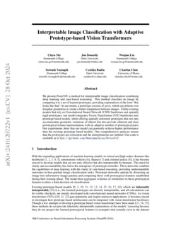 Interpretable Image Classification with Adaptive Prototype-based Vision
  Transformers