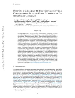 CompGS: Unleashing 2D Compositionality for Compositional Text-to-3D via
  Dynamically Optimizing 3D Gaussians