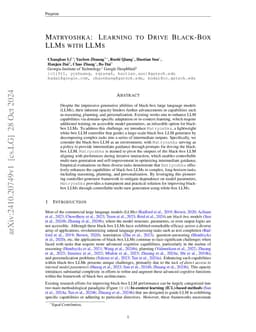 Matryoshka: Learning to Drive Black-Box LLMs with LLMs