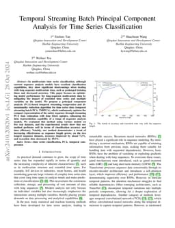 Temporal Streaming Batch Principal Component Analysis for Time Series
  Classification