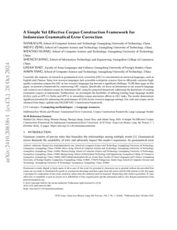 A Simple Yet Effective Corpus Construction Framework for Indonesian
  Grammatical Error Correction