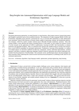 Deep Insights into Automated Optimization with Large Language Models and
  Evolutionary Algorithms