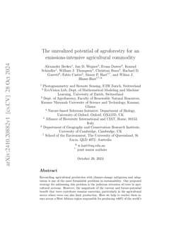 The unrealized potential of agroforestry for an emissions-intensive
  agricultural commodity