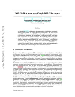 CODES: Benchmarking Coupled ODE Surrogates