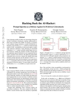 Hacking Back the AI-Hacker: Prompt Injection as a Defense Against
  LLM-driven Cyberattacks