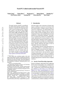 NeuGPT: Unified multi-modal Neural GPT
