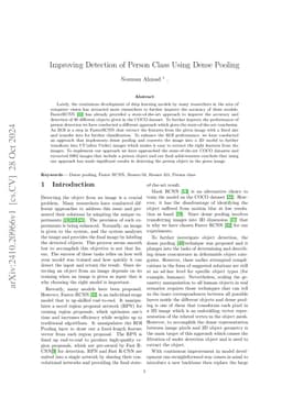 Improving Detection of Person Class Using Dense Pooling