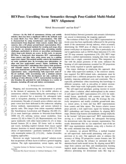 BEVPose: Unveiling Scene Semantics through Pose-Guided Multi-Modal BEV
  Alignment