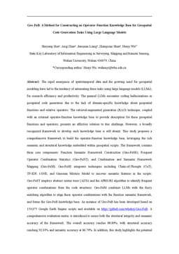 Geo-FuB: A Method for Constructing an Operator-Function Knowledge Base
  for Geospatial Code Generation Tasks Using Large Language Models