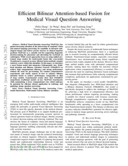 Efficient Bilinear Attention-based Fusion for Medical Visual Question Answering