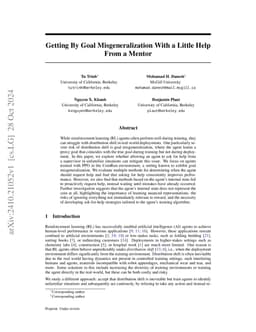 Getting By Goal Misgeneralization With a Little Help From a Mentor