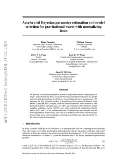 Accelerated Bayesian parameter estimation and model selection for
  gravitational waves with normalizing flows