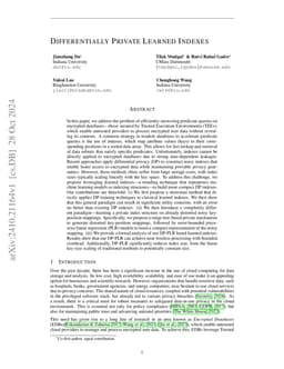 Differentially Private Learned Indexes